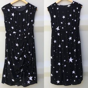 GAP black with stars printed maternity dress S